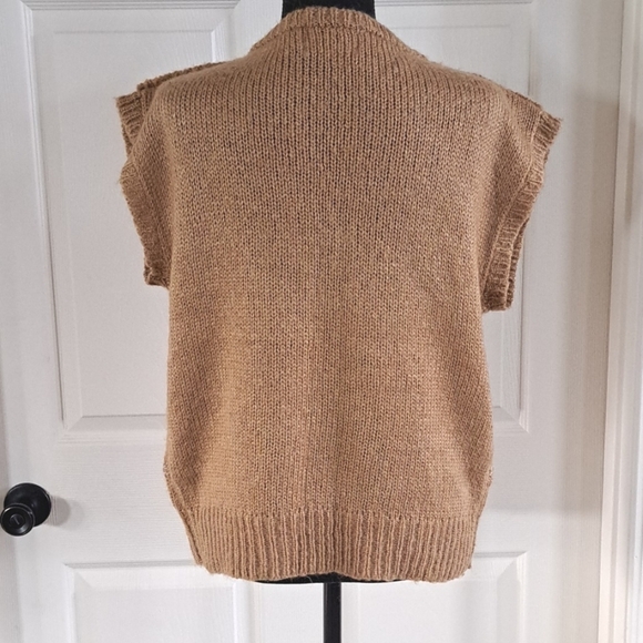 Joyce Vintage Wool Blend Knit Sweater Boat Neck Striped Granny Vest - Picture 5 of 5